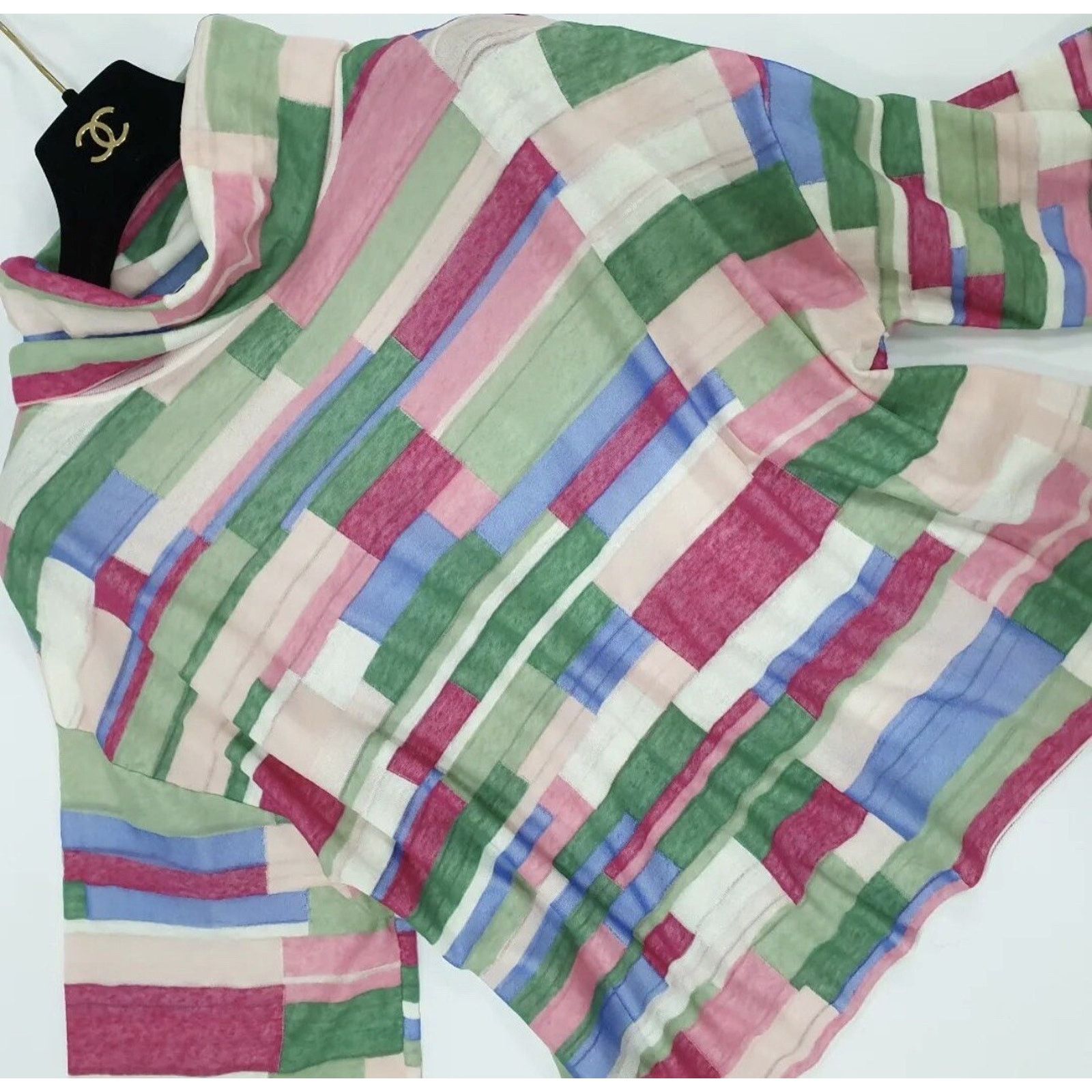 Chanel Chanel Multicolor Abstract Printed Knit Turtleneck Top Sz.40 Size M / US 6-8 / IT 42-44 - 7 Thumbnail