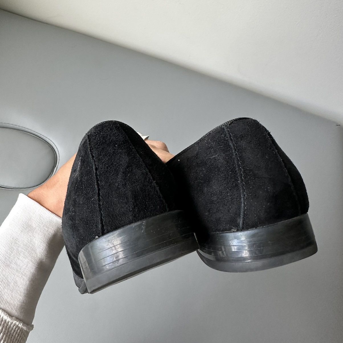 Aldo Aldo Suede Black Asaria Slip On Loafer Dress Shoe Size US 9 / EU 42 - 4 Thumbnail
