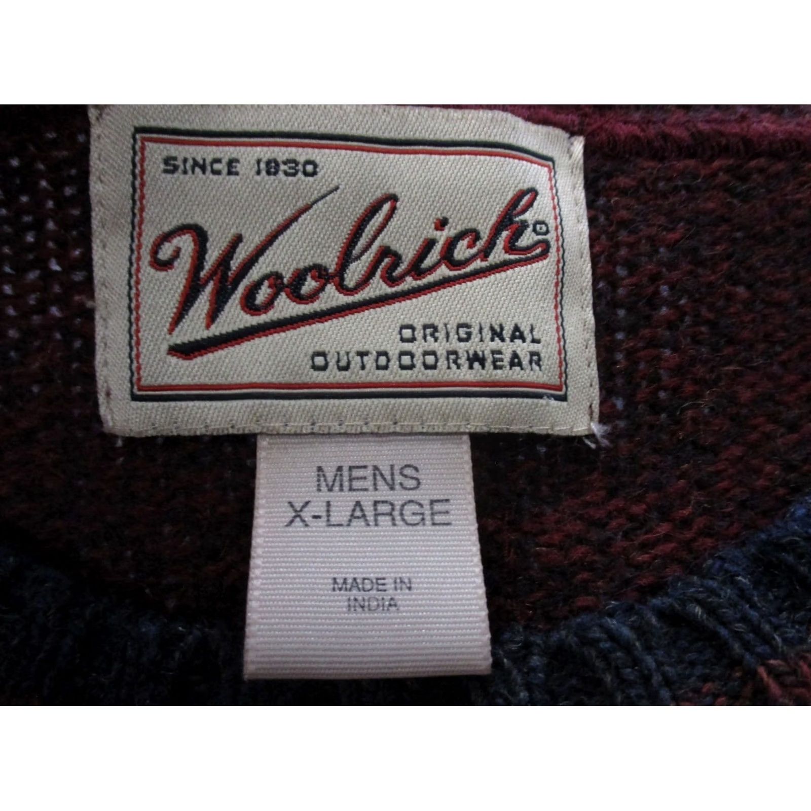 Vintage Woolrich Mens XL Red Pullover Sweater Shirt Knit Nylon Wool Sports Casual Pullover Crew Neck Knit Pattern Solid Vintage: No Size US XL / EU 56 / 4 - 6 Thumbnail