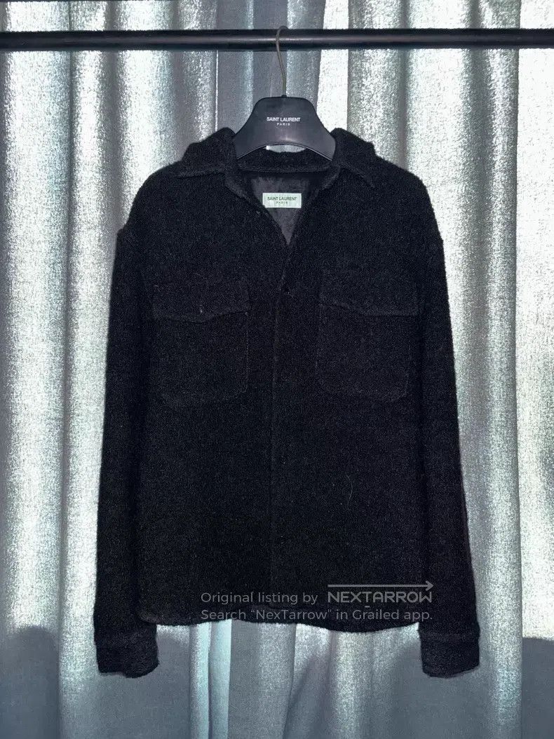 Saint Laurent Paris Saint Laurent Paris Black fluffy lamb jacket Size US XS / EU 42 / 0 - 1 Thumbnail