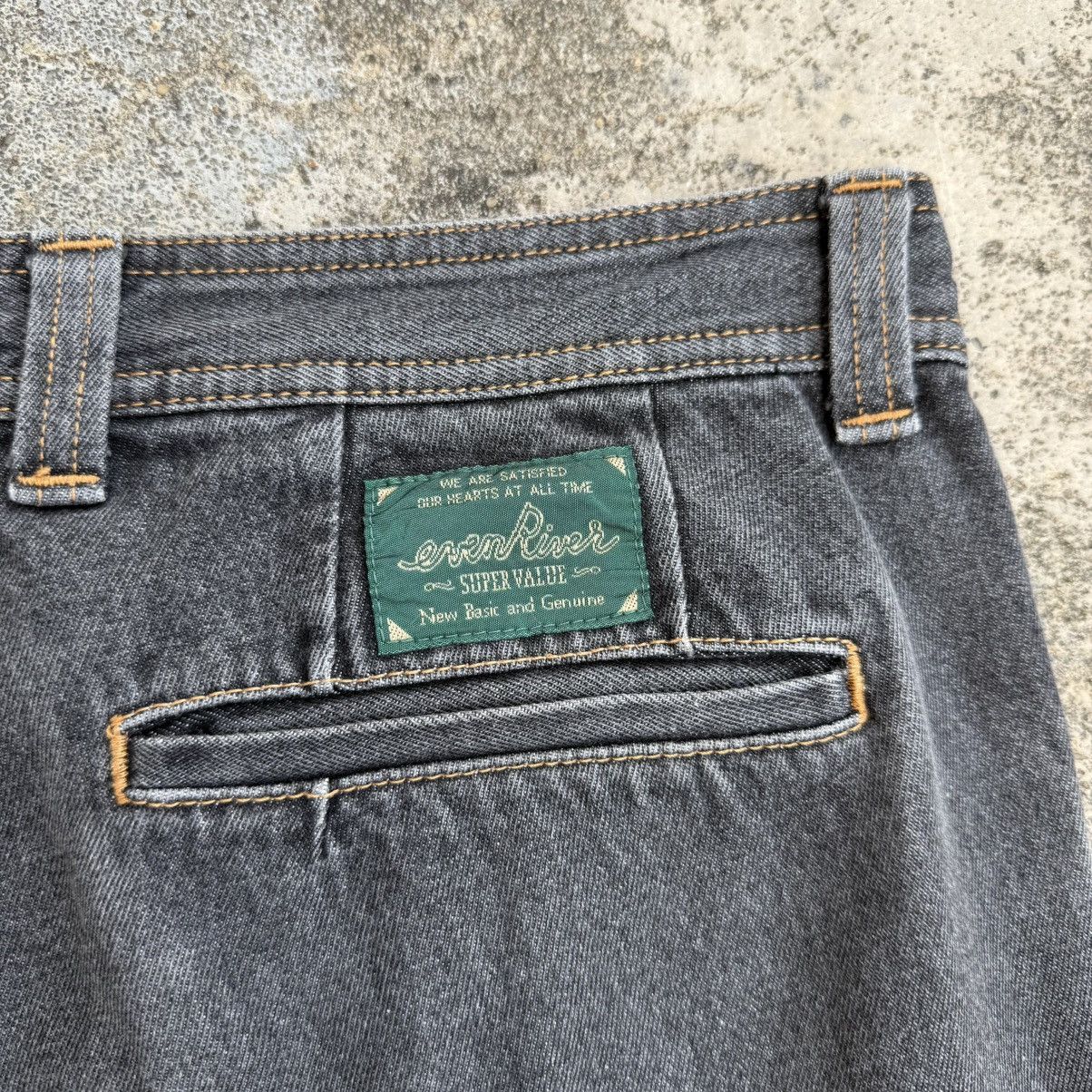 Japanese Brand VINTAGE EVENRIVER FADED BLACK JEAN DENIM CARGO PANTS Size US 34 / EU 50 - 10 Thumbnail