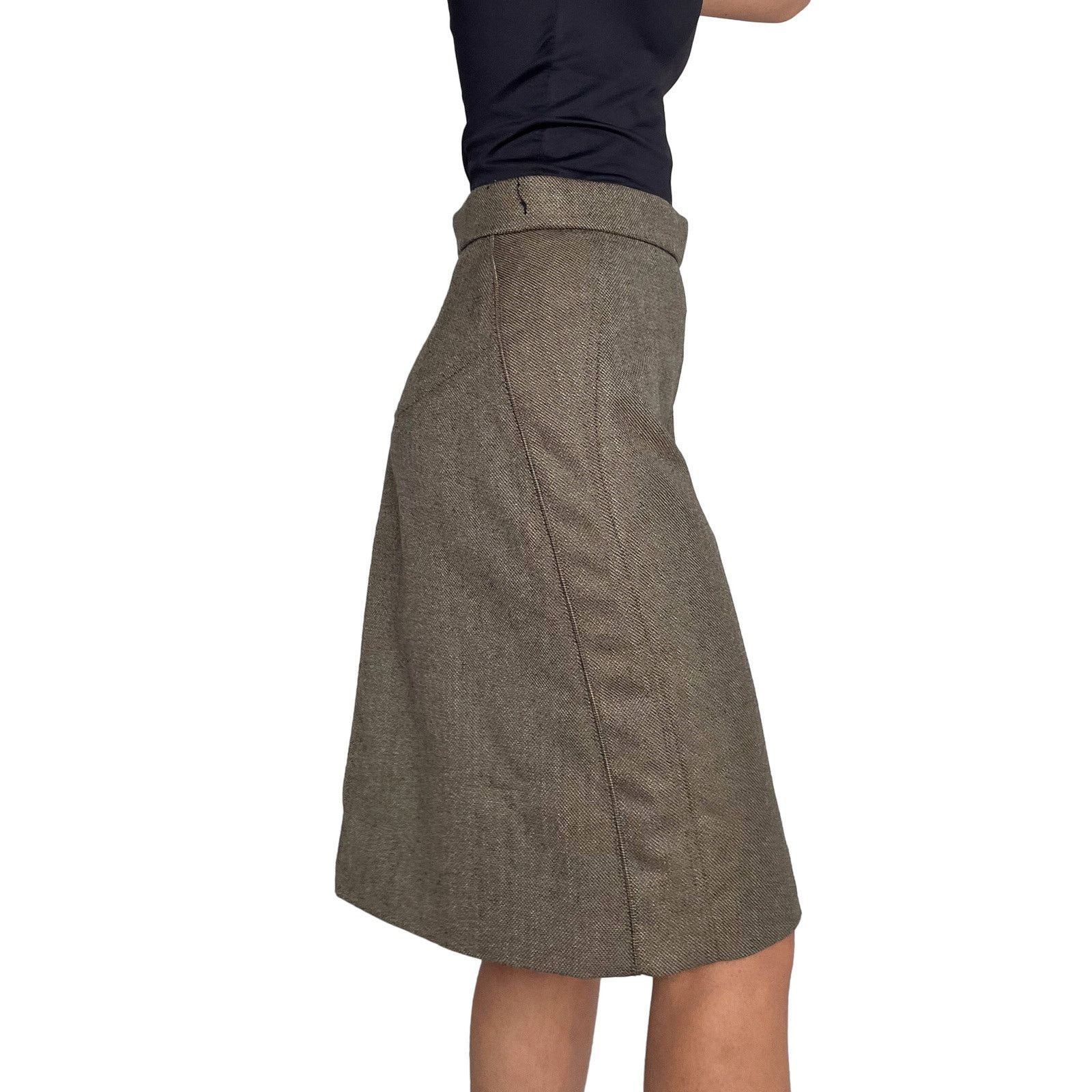Louis Vuitton Beige Tweed Mini Skirt Size 27" / US 4 / IT 40 - 3 Thumbnail