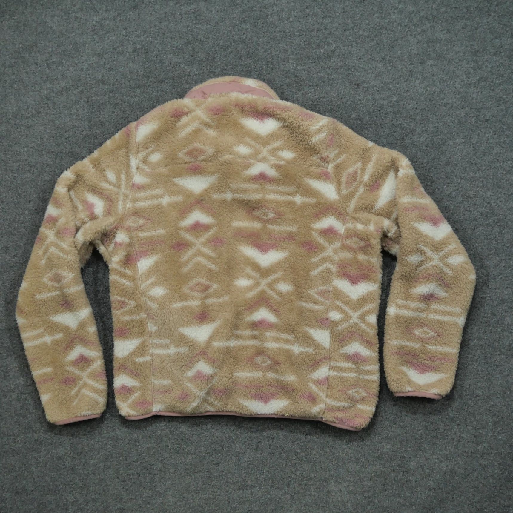 Pinko Gerry Jacket Womens Large Brown Pink Sherpa Fleece Full Zip Size L / US 10 / IT 46 - 7 Thumbnail