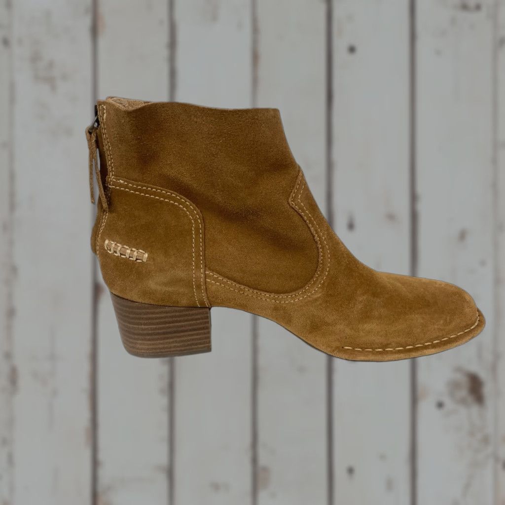 UGG Bandara Brown Suede Ankle Boots WomenS Size 9 Block Heel Shoes Zip Comfort, Women's