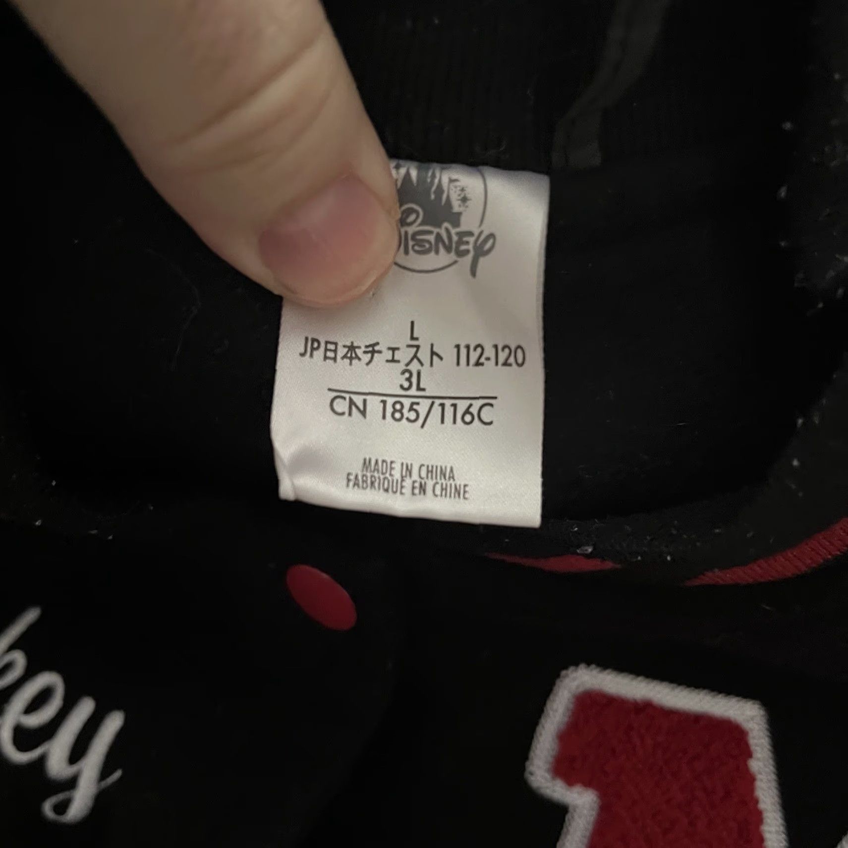 Disney Disney Store Mickey Mouse Letterman Jacket Varsity Coat Snap Lined Black Size Large Mens Size US L / EU 52-54 / 3 - 6 Thumbnail