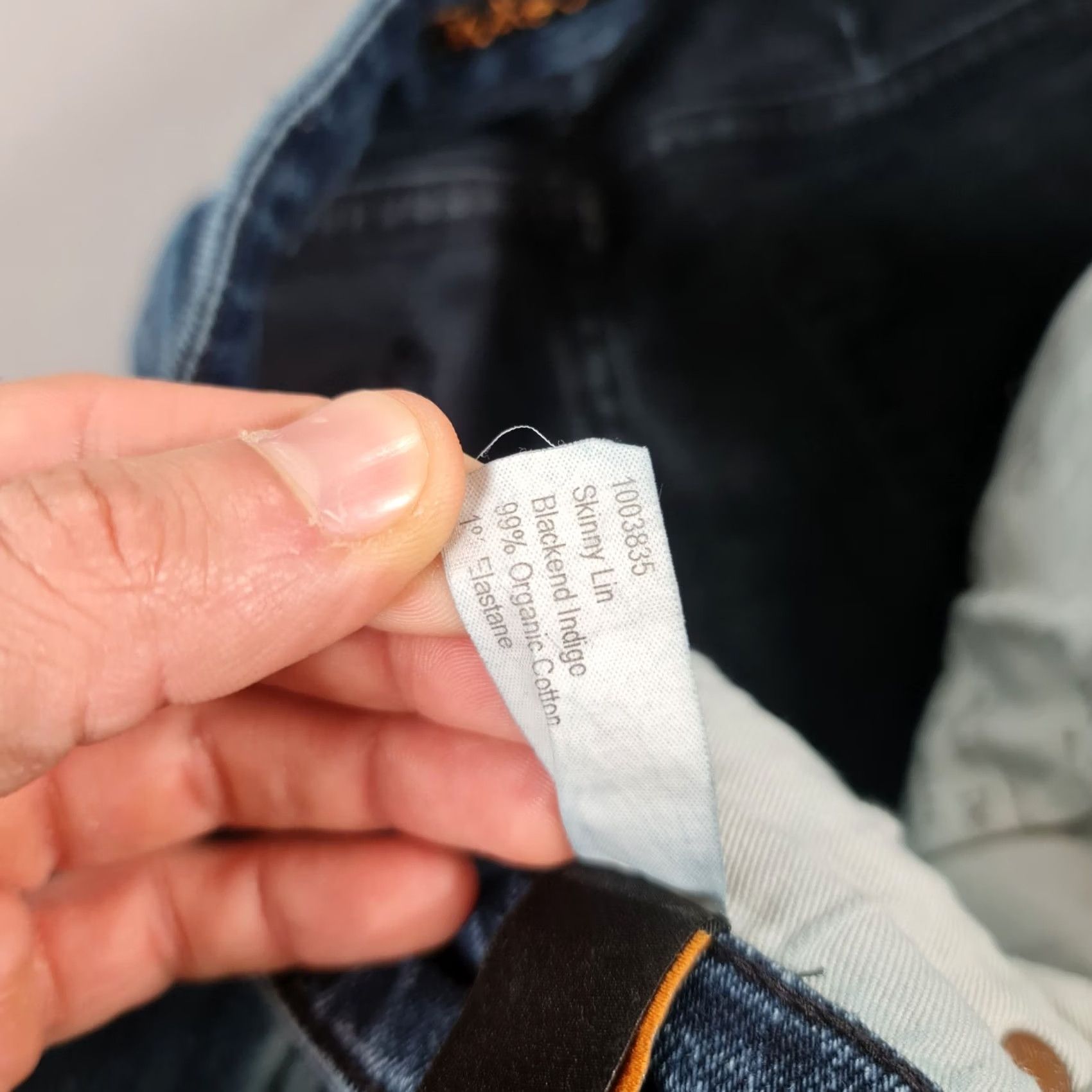 Denime Nudie Jeans Blue Slim Skinny Fit Denim 32x32 Regular Mens Jeans Stretch 5-Pocket Zip Fly Vintage No Pattern Size US 32 / EU 48 - 5 Thumbnail