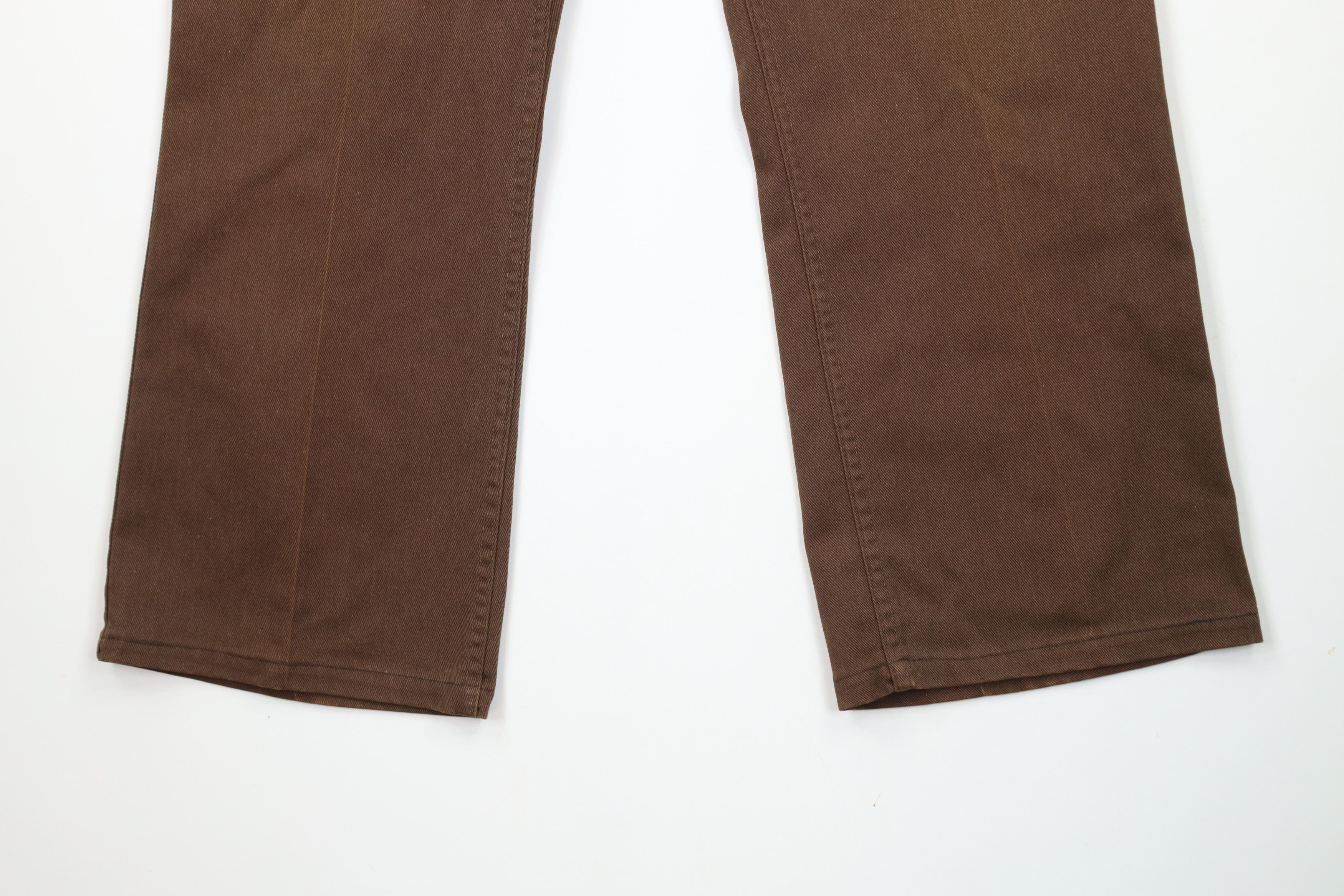 Vintage Vintage 70s Streetwear Wide Leg Bell Bottoms Jeans Brown USA Size US 36 / EU 52 - 3 Thumbnail