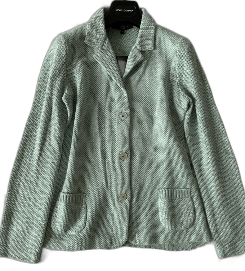 Ermenegildo Zegna Loro Piana Knit Blazer Green- Size US M / EU 48-50 / 2 - 1 Thumbnail