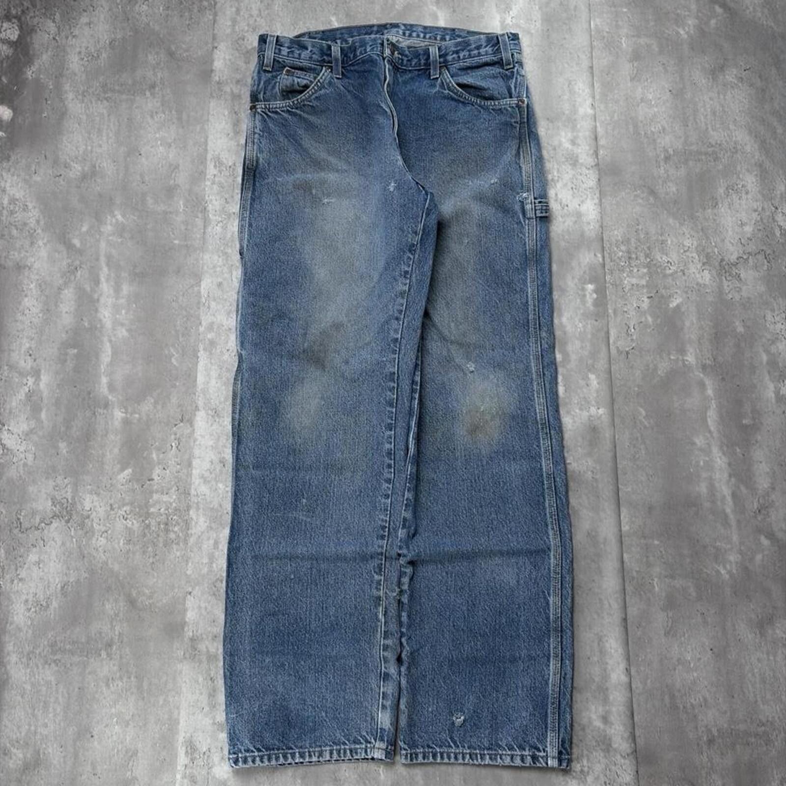 Dickies Y2K Dickies Grunge Baggy Distressed Carpenter Denim Jeans Size US 34 / EU 50 - 2 Thumbnail