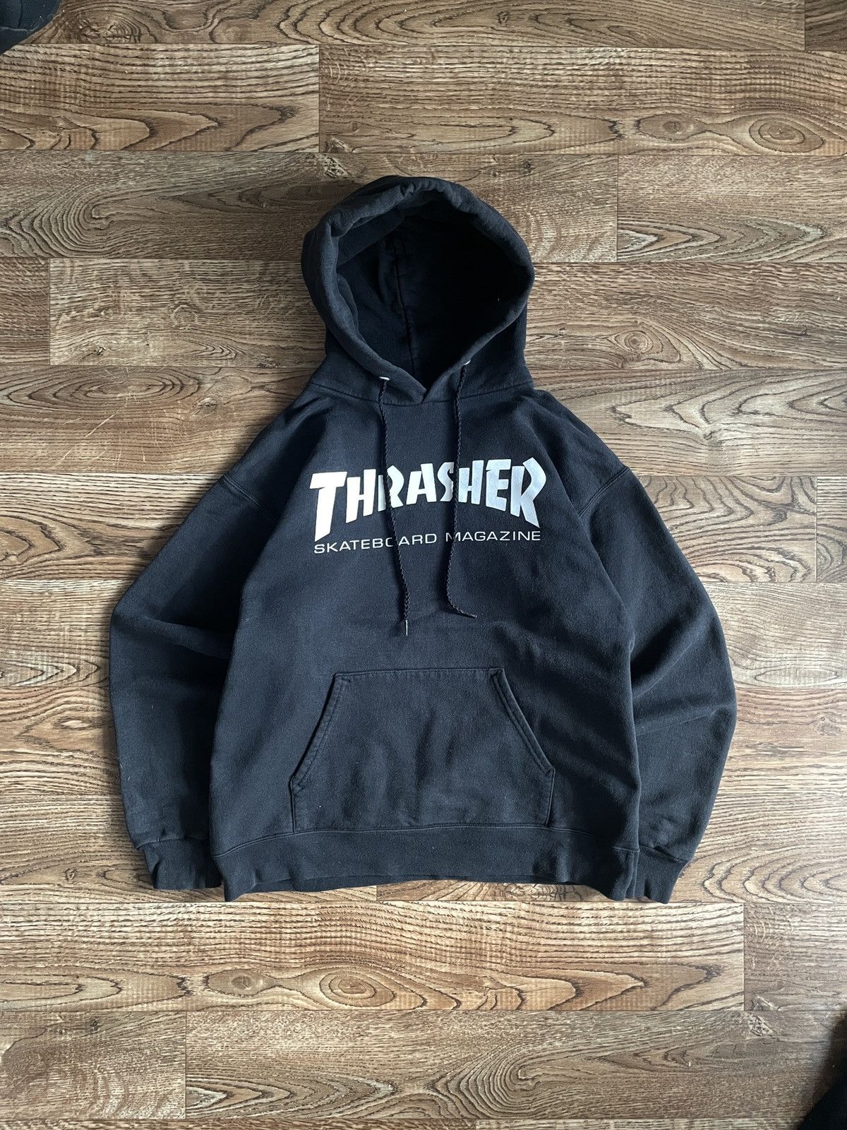 Thrasher × Vintage Vintage thrasher hoodie faded distressed skate Y2K Japanese Size US S / EU 44-46 / 1 - 1 Thumbnail