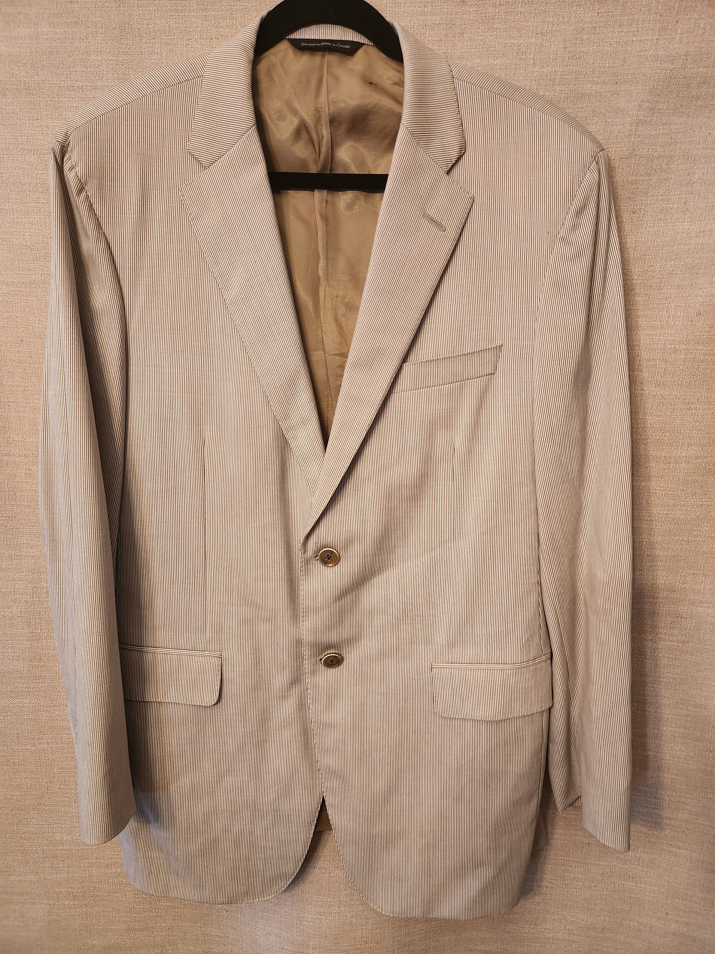Samuelsohn Vintage Wool Blend Striped Blazer Size 42R - 1 Thumbnail
