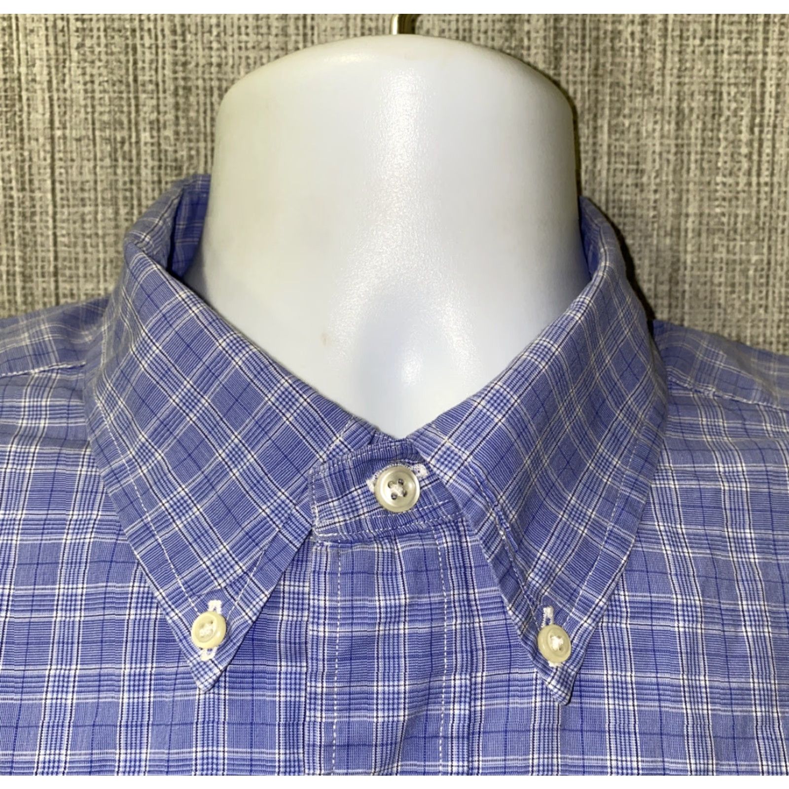 Ralph Lauren Ralph Lauren Yarmouth Mens Blue Long Sleeve Button Front Shirt Size 17 Plaids & Checks Size US XL / EU 56 / 4 - 3 Thumbnail