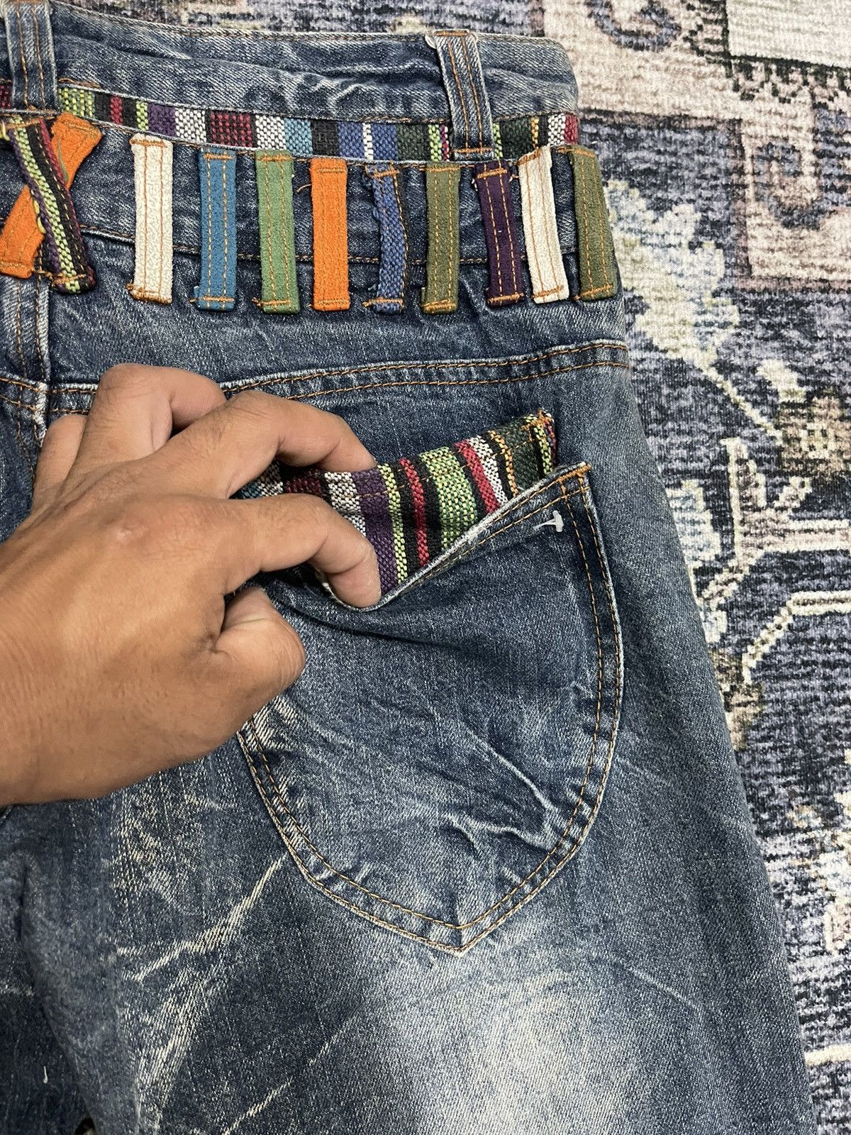 🔥Nylaus Hysteric Glamour Double Waist Multipocket Denim