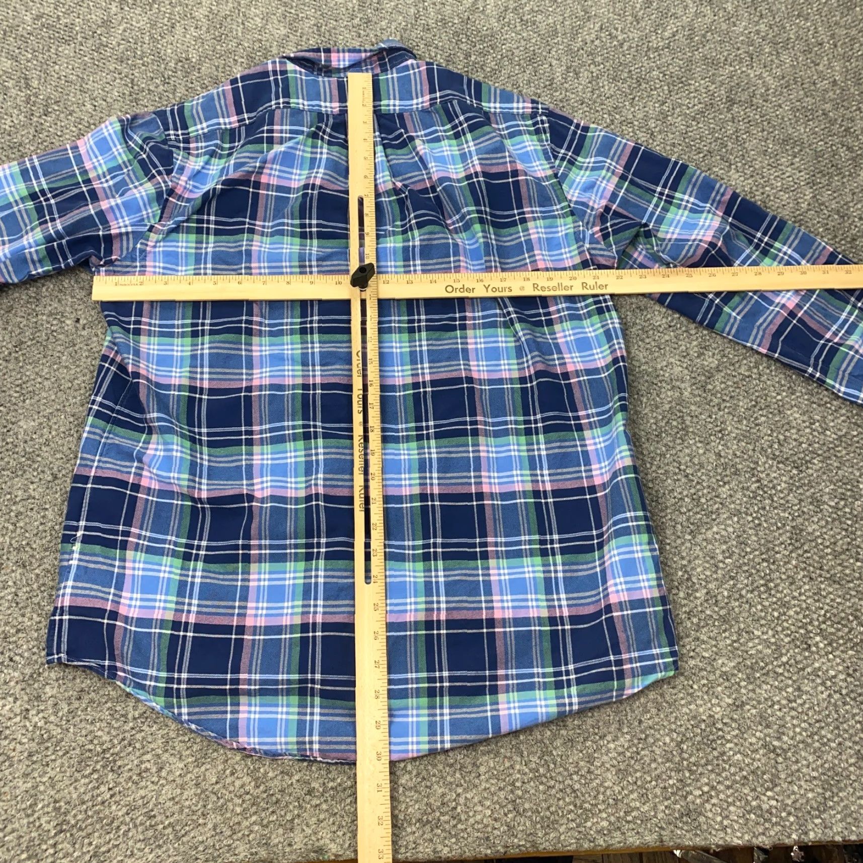Ralph Lauren Ralph Lauren Classic Fit Button-Up Shirt XL Blue Plaid Long Sleeve Mens Size US XL / EU 56 / 4 - 6 Thumbnail