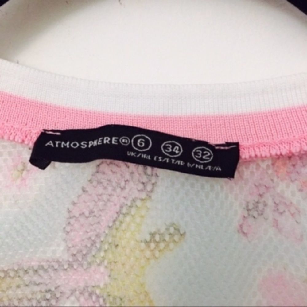 Other Atmosphere Floral Mesh Racerback Tank Top Women’s Size 2 Sma Size XS / US 0-2 / IT 36-38 - 3 Thumbnail