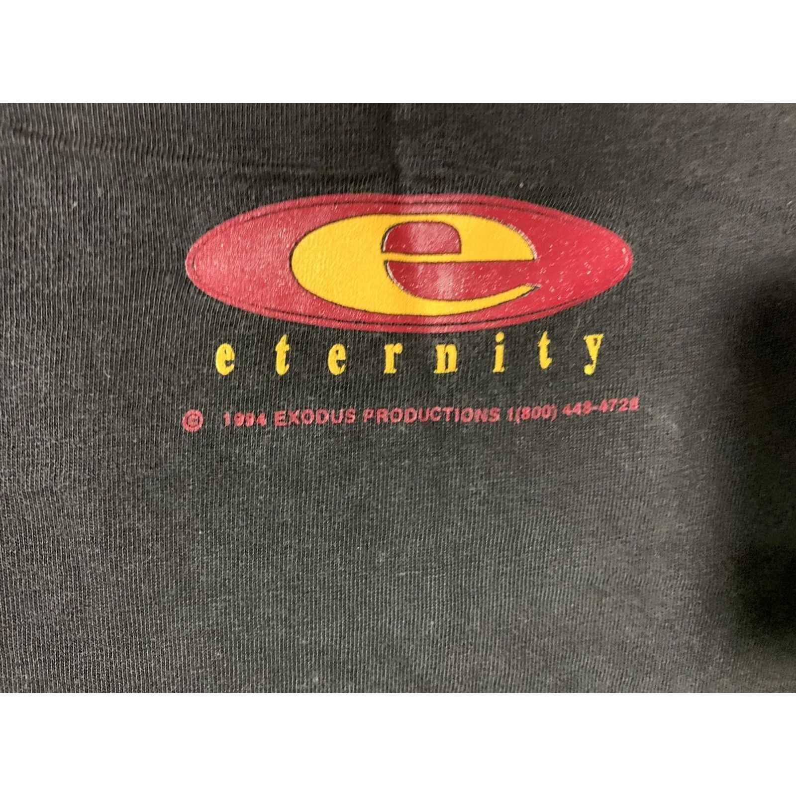 Vintage VINTAGE 90s Active Tees T Shirt Mens Large Black Exodus Productions Jesus Size US L / EU 52-54 / 3 - 4 Thumbnail