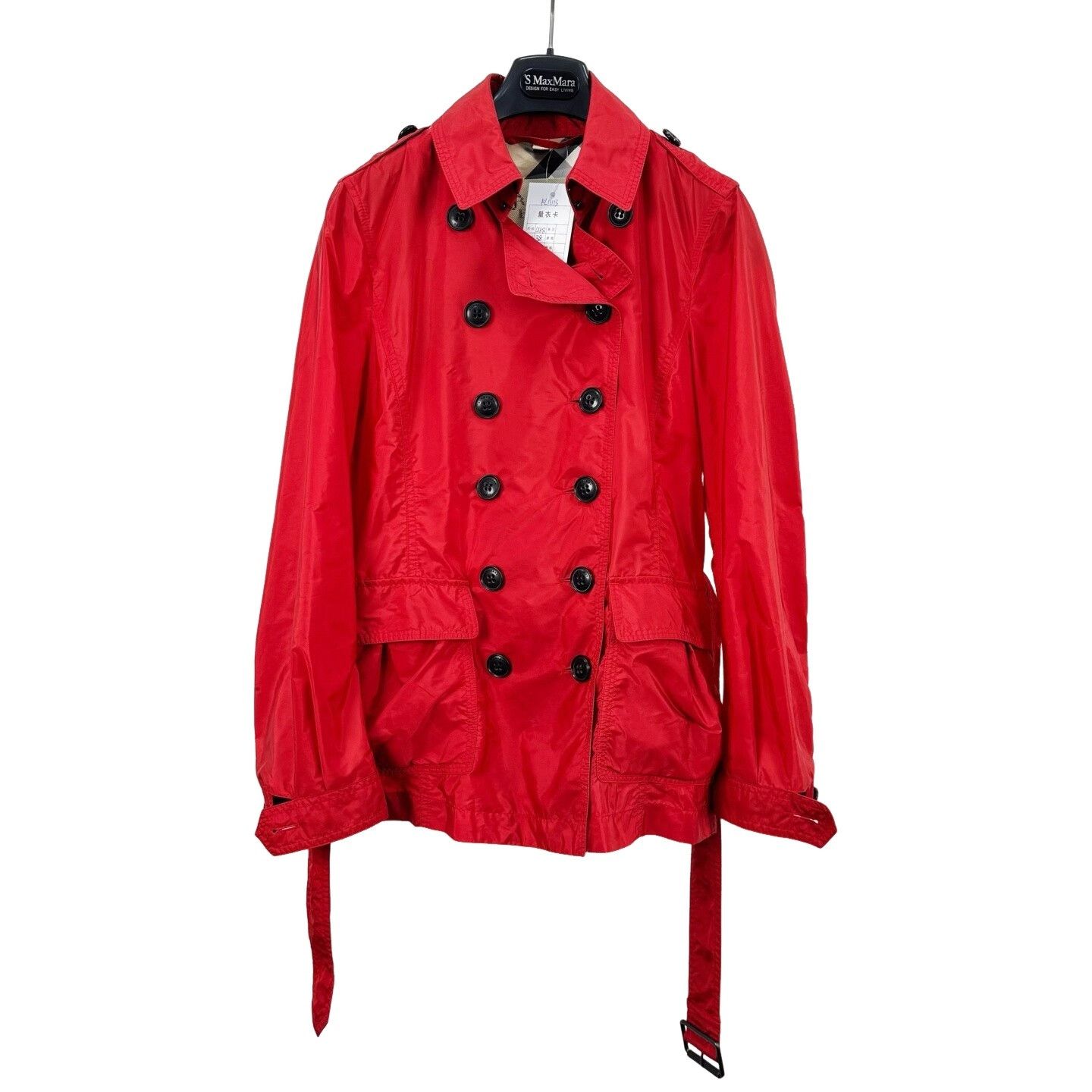 Burberry Burberry Red Double Breasted Jacket UK 8 Size S / US 4 / IT 40 - 1 Thumbnail