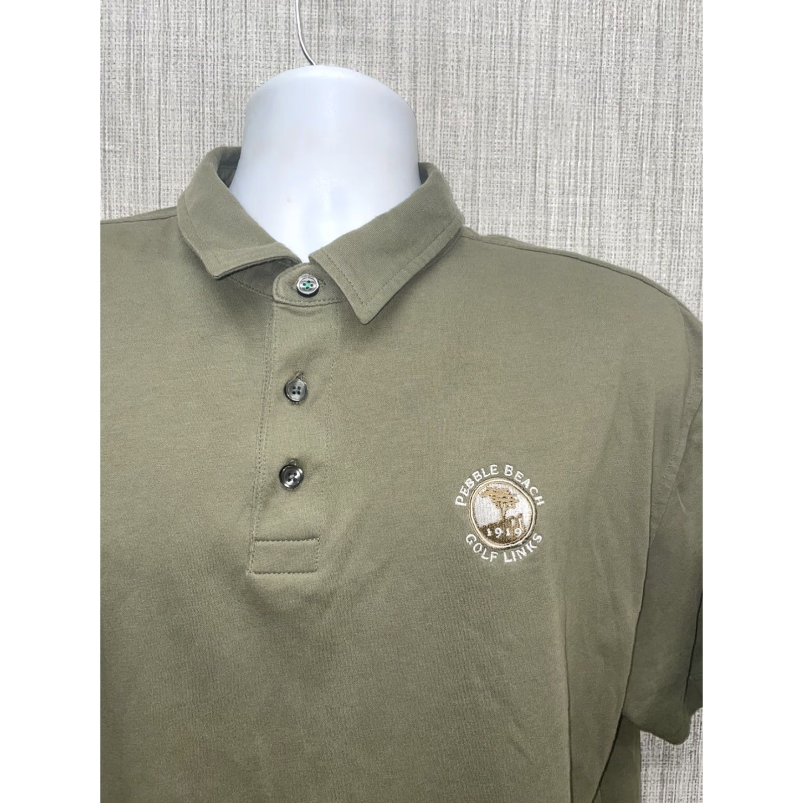 Vintage VINTAGE Linksoul Polo Shirt Adult Men L Green 1919 Pebble Beach Golf Links Mens L Green Polo Golf Size US L / EU 52-54 / 3 - 2 Thumbnail