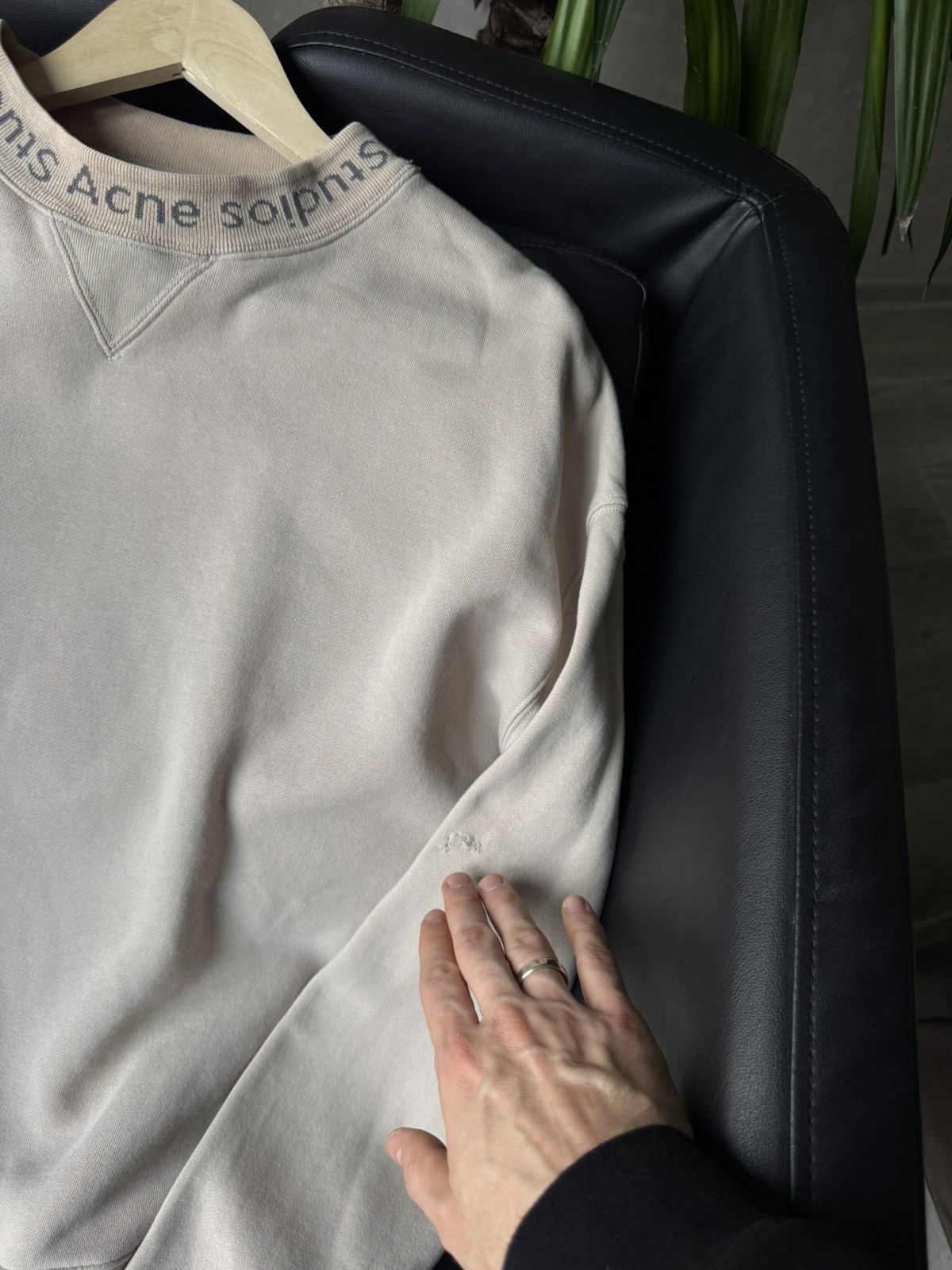 Acne Studios Acne Studios Flogho Beige Streetwear Sweatshirt Size US S / EU 44-46 / 1 - 5 Thumbnail