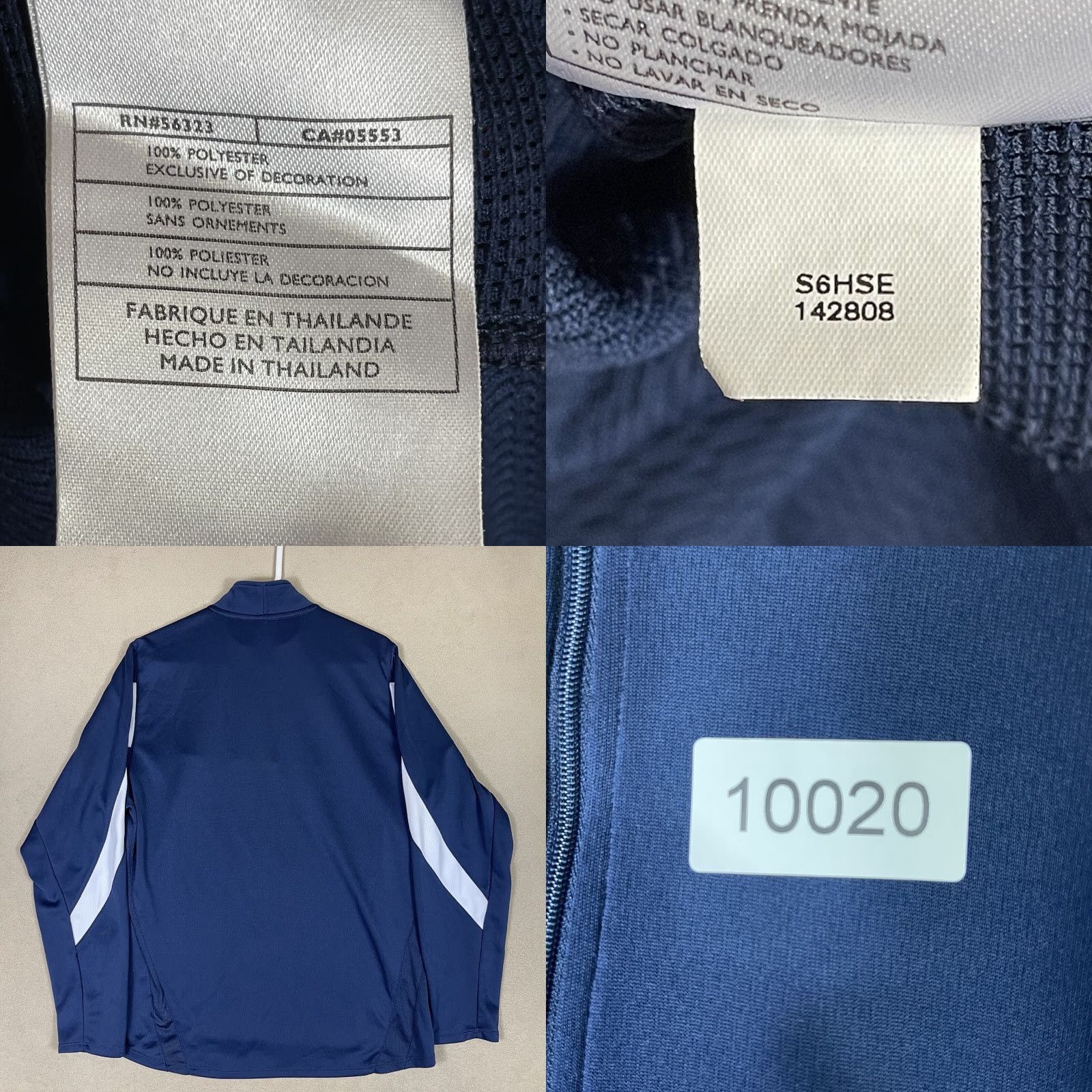 Nike Nike Mens L 1/4 Zip Long Sleeve Mock Neck Blue Logo Shirt Size US L / EU 52-54 / 3 - 8 Thumbnail