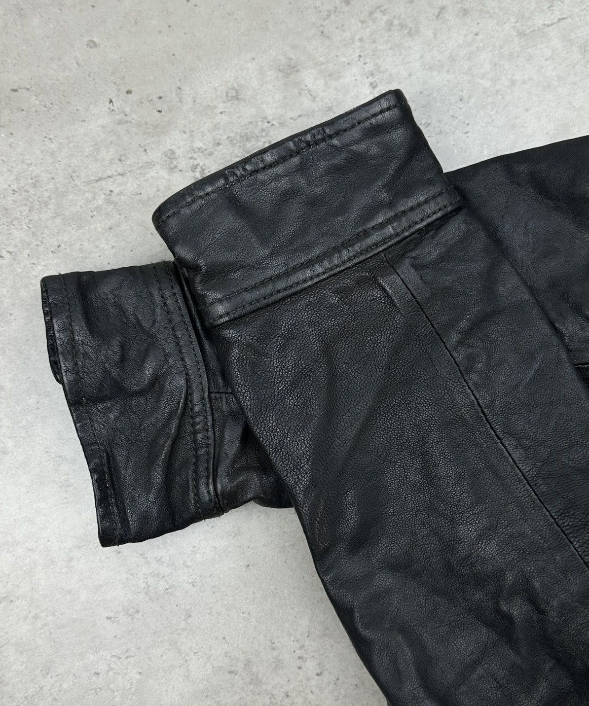Allsaints Allsaints Neuman Men's Dark Brown Leather Jacket - Size L Size US L / EU 52-54 / 3 - 9 Thumbnail