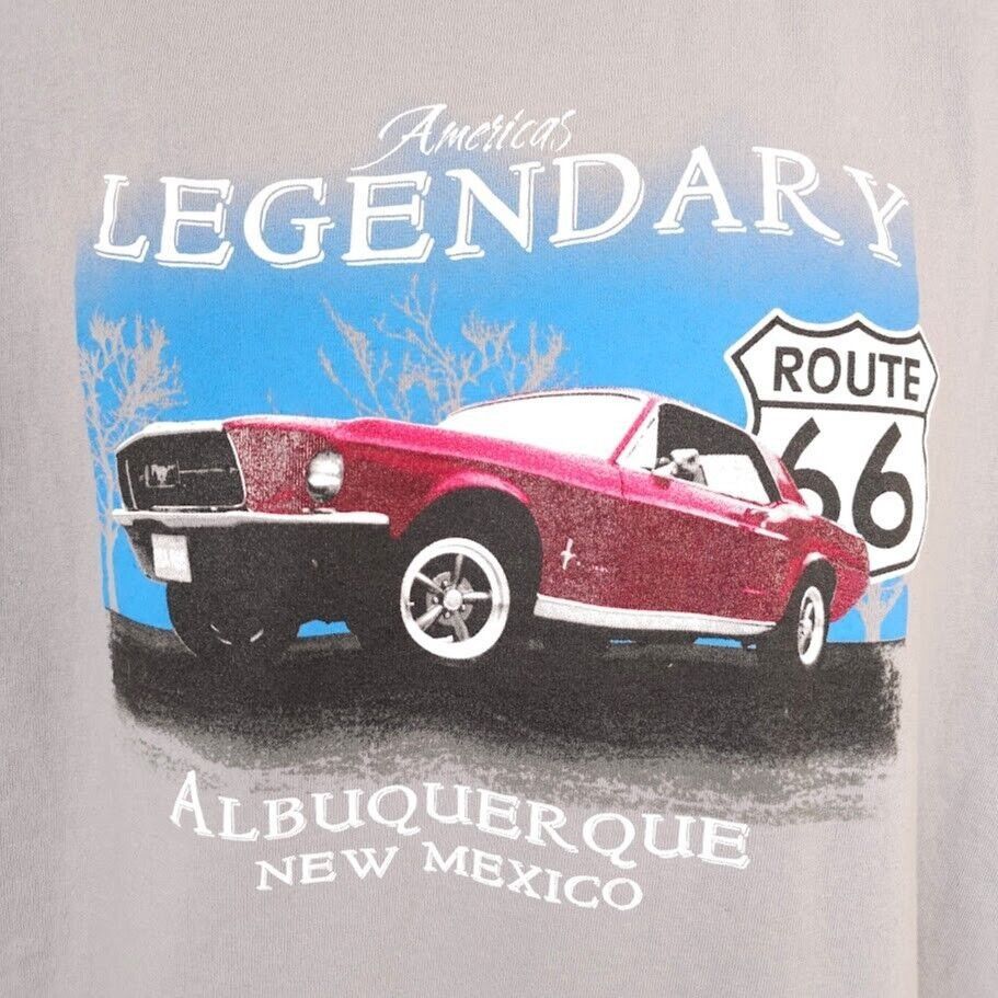 Gildan Route 66 T Shirt Mens Size XL Gray Albuquerque New Mexico Size US XL / EU 56 / 4 - 2 Thumbnail