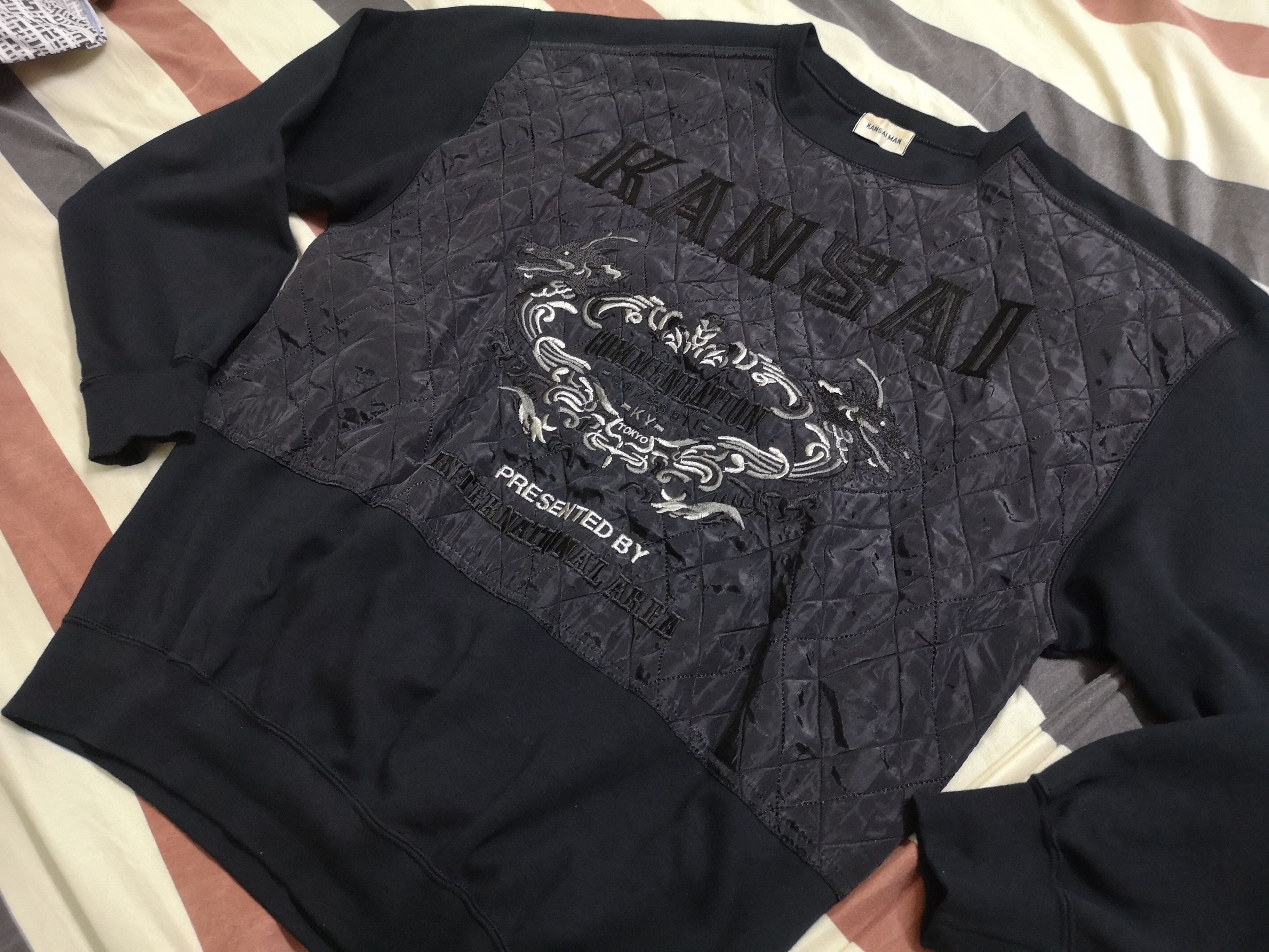 Kansai Yamamoto Vintage Kansai Quilted Sweatshirt Size US M / EU 48-50 / 2 - 1 Thumbnail