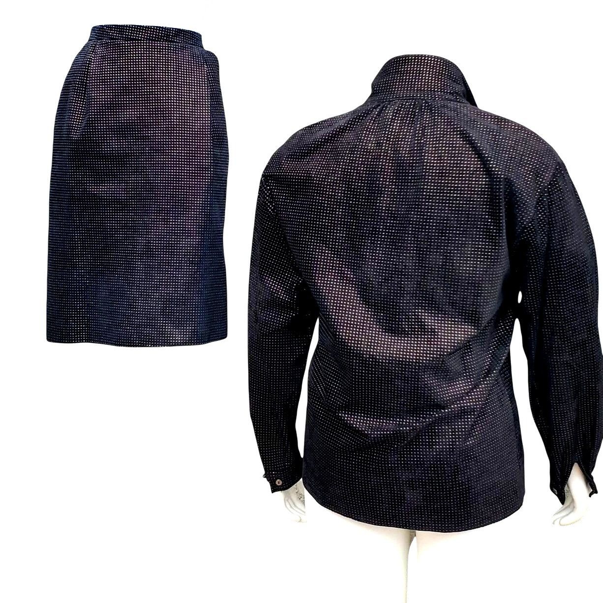 Other Volup Vintage Lillie Rubin Adri New York Black Suede Silver Size L / US 10 / IT 46 - 5 Thumbnail