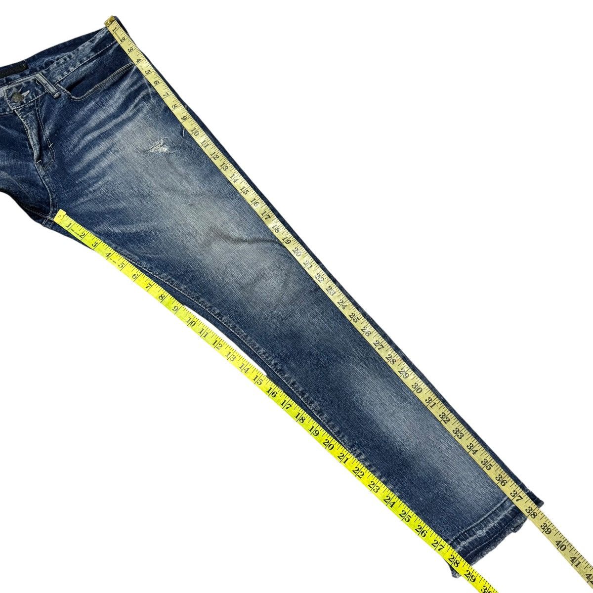 GOSTAR DE FUGA Gostar De Fuga Reconstruct Denim Skinny Jeans Size US 33 - 22 Thumbnail