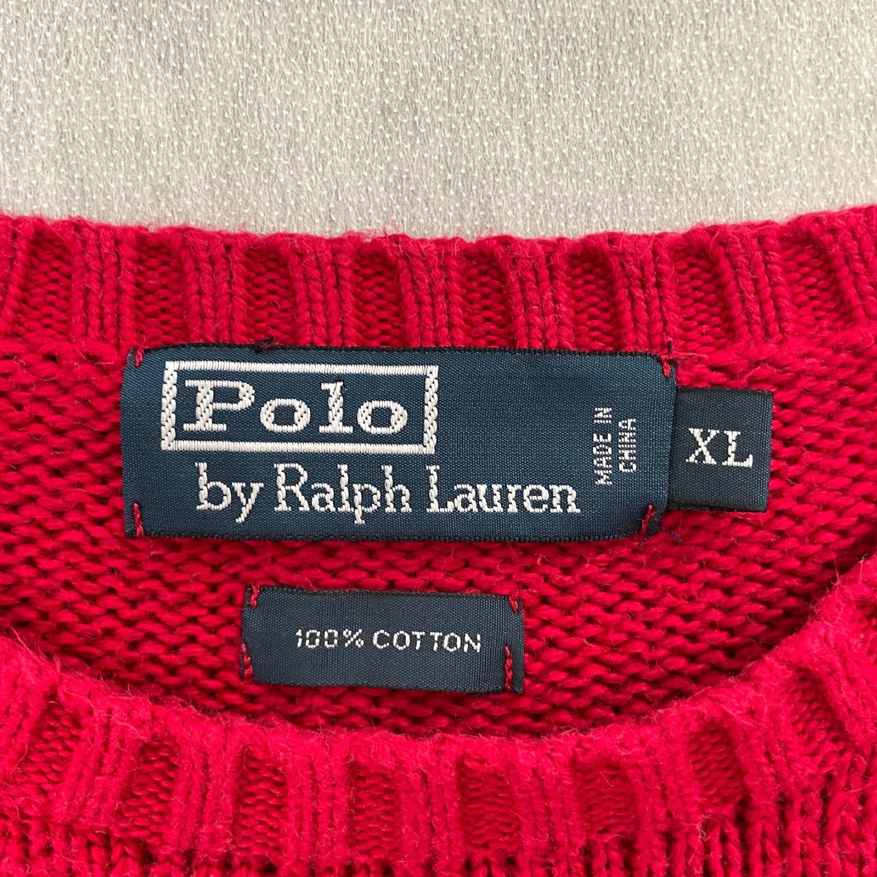 Polo Ralph Lauren VINTAGE Polo Ralph Lauren Sweater Adult XL Red Knit Pullover Long Sleeve Mens Size US XL / EU 56 / 4 - 5 Thumbnail