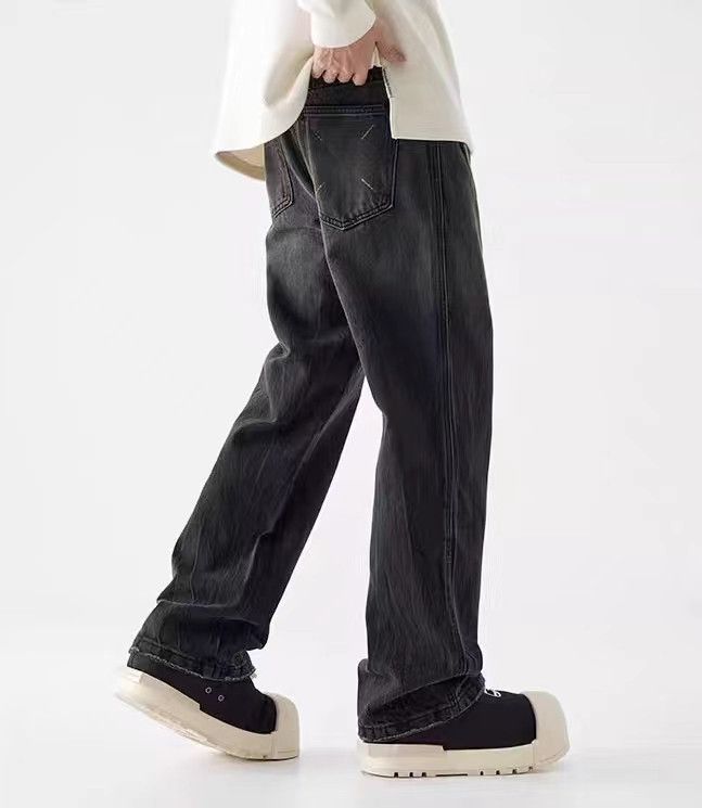 Japanese Brand × Jean Vintage Street Washed Faded Loose Casual Black Jeans Size US 34 / EU 50 - 1 Thumbnail