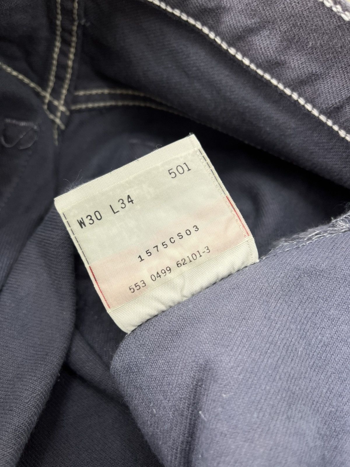 Levi's Vintage Clothing 🇺🇸1990s Vintage Levis 501 30x34 Straight Fit Grey Jeans Size US 30 / EU 46 - 12 Thumbnail
