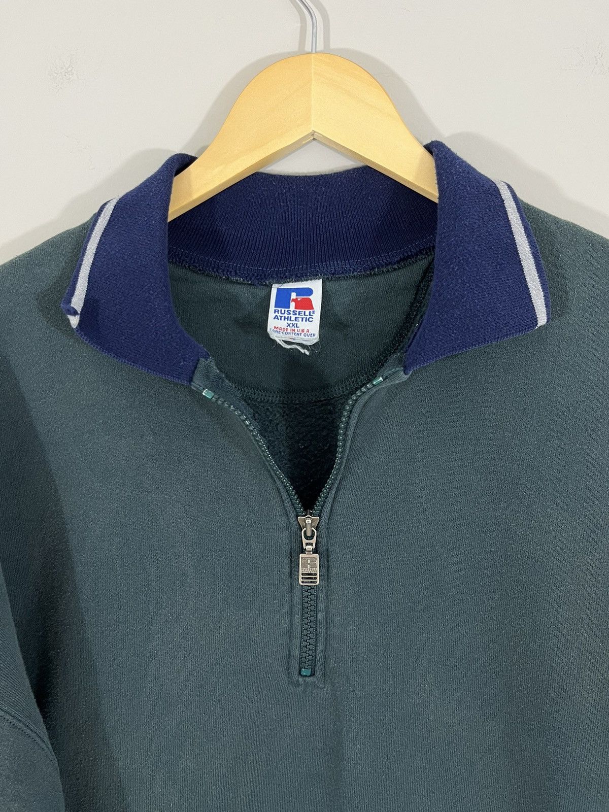 Russell Athletic Sun Faded Boxy Fit Quarter Zip Size US XXL / EU 58 / 5 - 2 Thumbnail