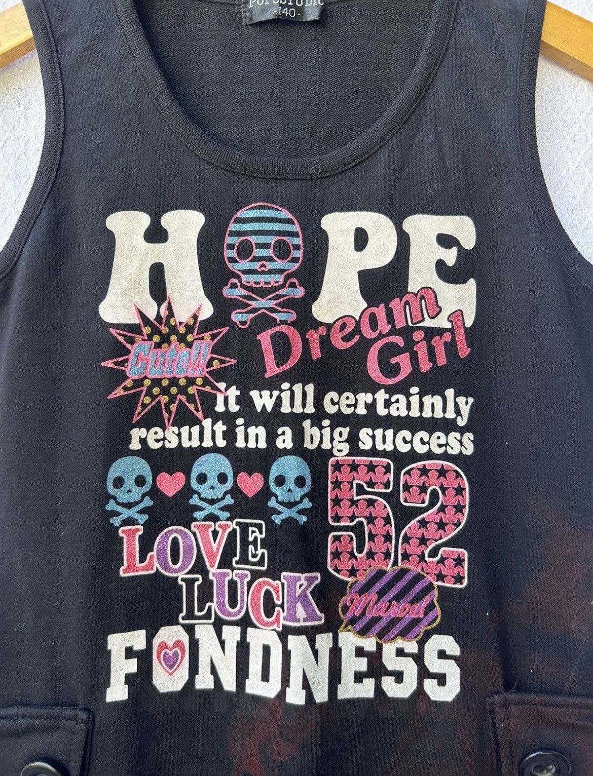 Japanese Brand PopStudio tanktop skull Size US XS / EU 42 / 0 - 3 Thumbnail
