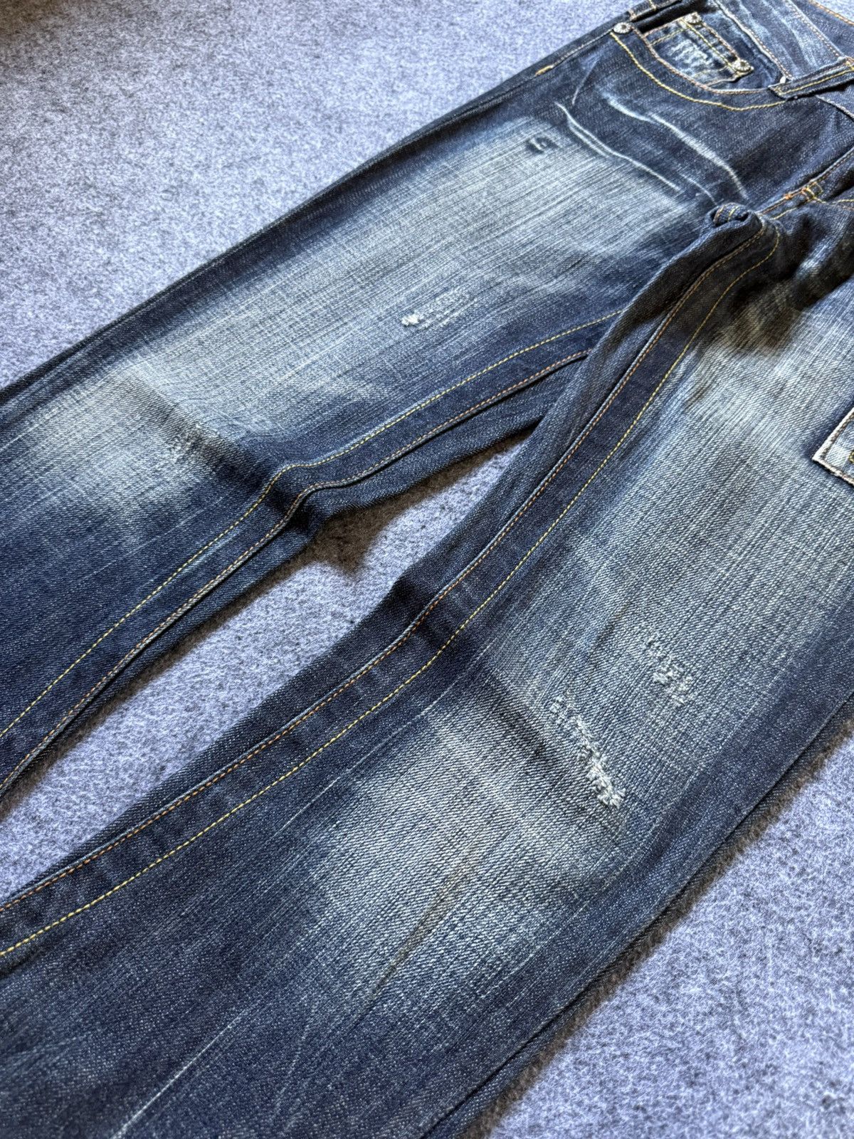 If Six Was Nine Press Japan Embroidered Tribal Paneled Spiral Flared Jeans Size US 27 - 6 Thumbnail