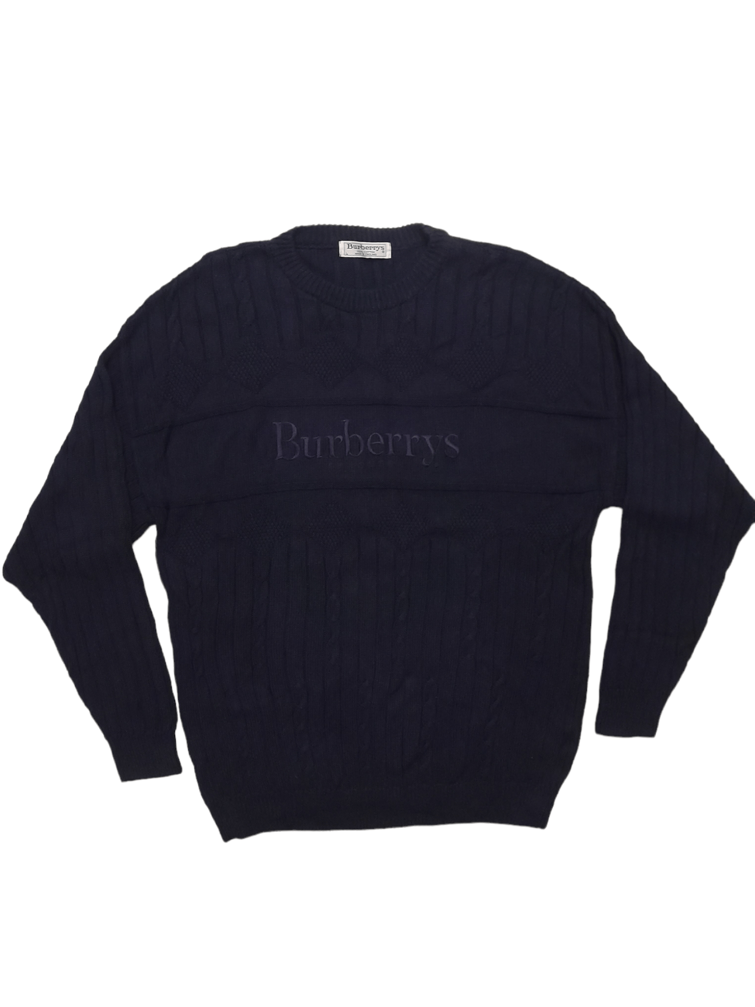 Burberry BURBERRYS Big Logo Knitwear (S159) Size US L / EU 52-54 / 3 - 1 Thumbnail