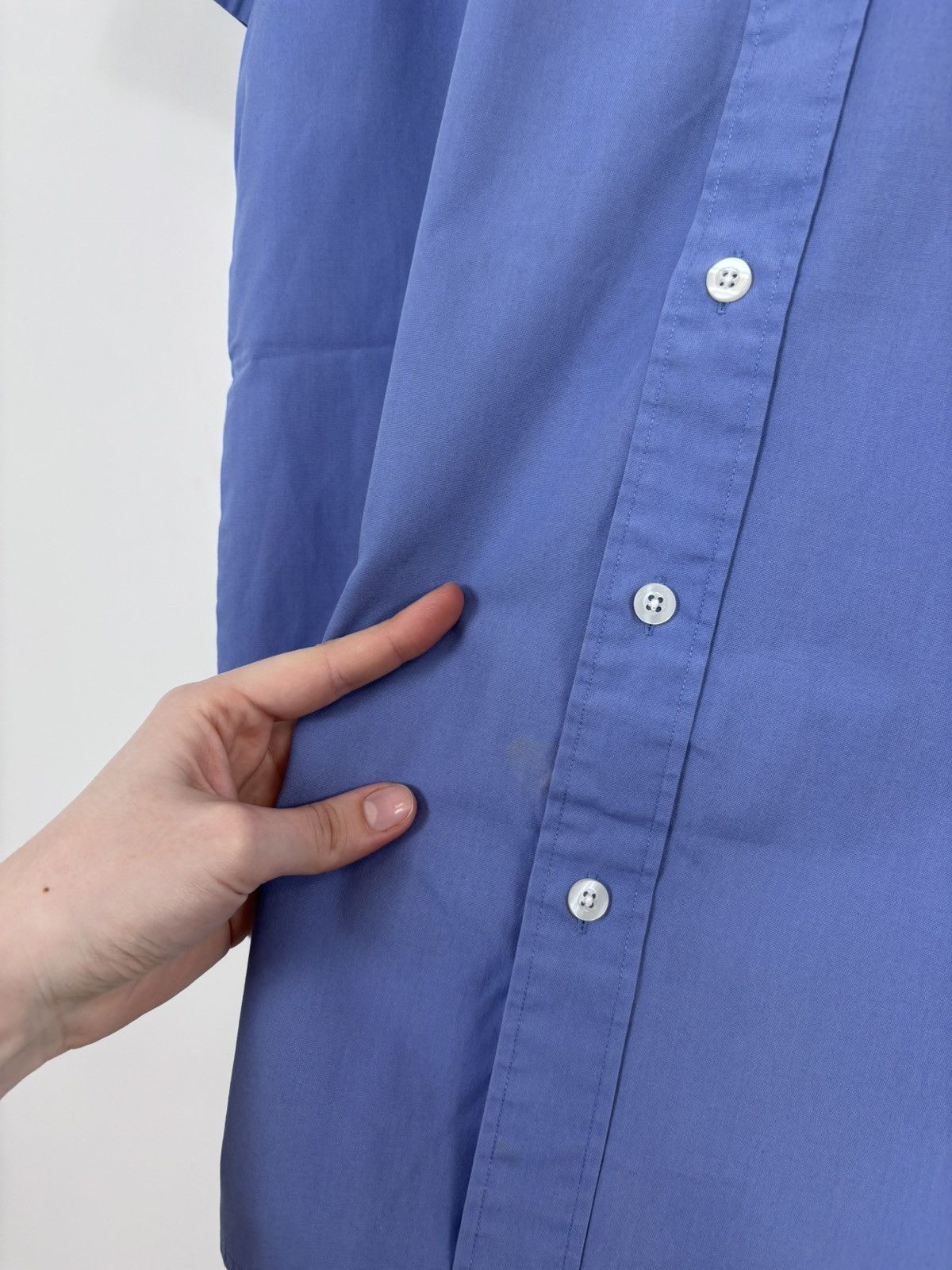 Yves Saint Laurent Vintage Yves Saint Laurent Men’s Blue Short Sleeve Shirt Size US L / EU 52-54 / 3 - 11 Thumbnail