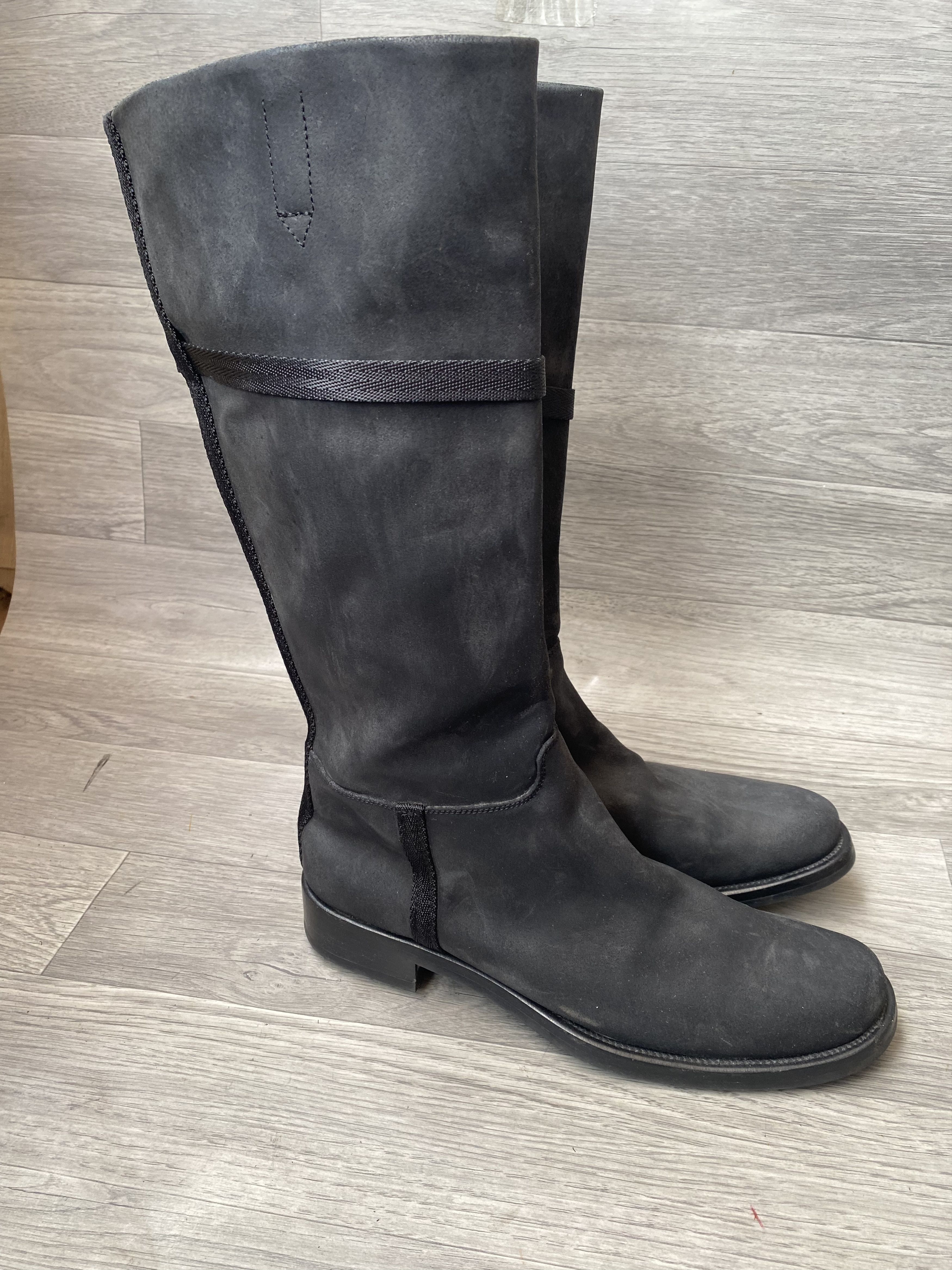 Prada Prada black suede tall riding boots sz 41 Size US 10.5 / IT 40.5 - 6 Thumbnail