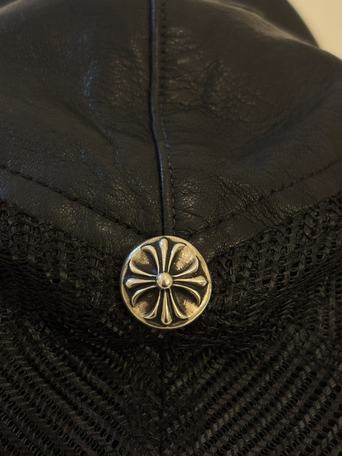 Chrome Hearts CHROME HEARTS LEATHER HAT FLEUR TRASHED Size ONE SIZE - 4 Thumbnail