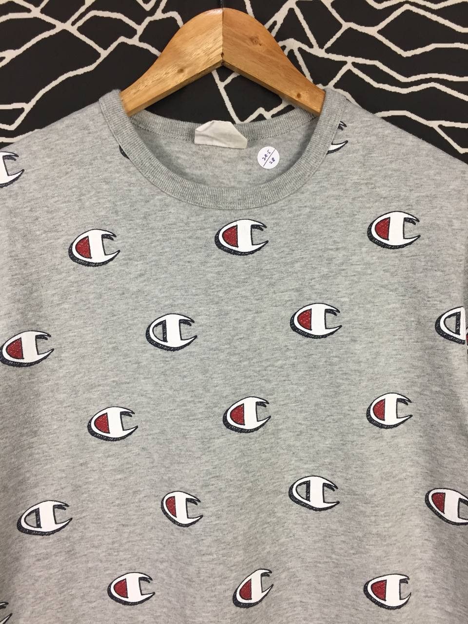 Champion × Vintage Vtg Champion Heritage Athletic Apparel All Over Print Tee Size US L / EU 52-54 / 3 - 3 Thumbnail