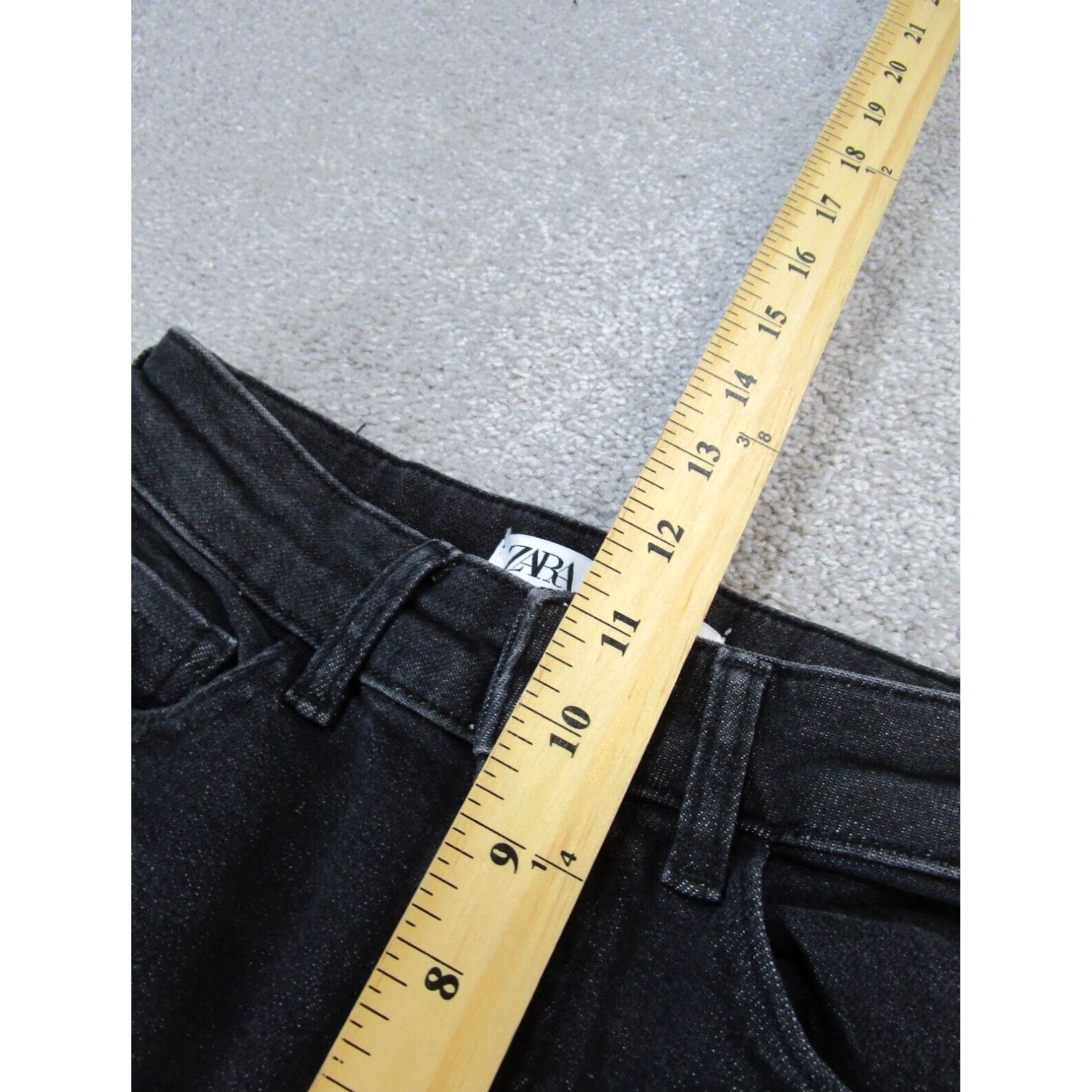 Zara Womens High Rise Black Zara Skinny Jeans 4 XL Extra Large Size 27" / US 4 / IT 40 - 6 Thumbnail
