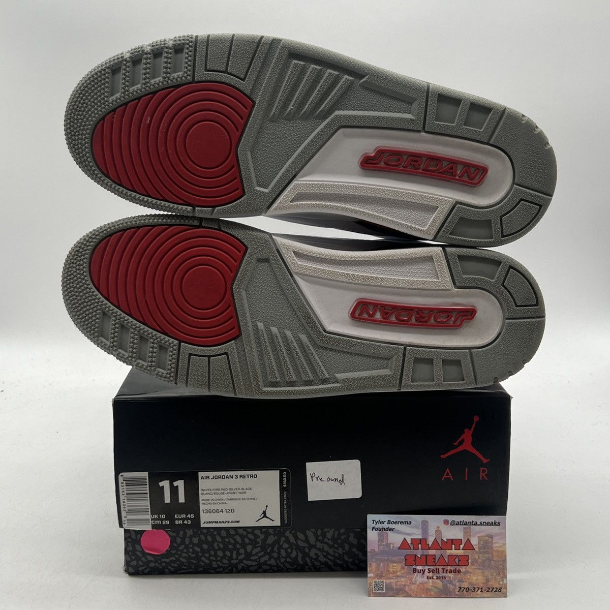 Jordan Brand Air Jordan 3 fire red Size US 11 / EU 44 - 7 Thumbnail