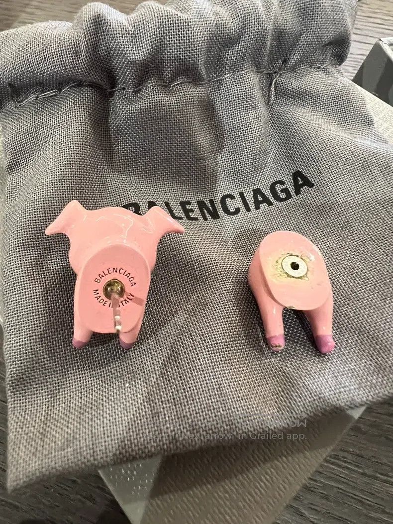 Balenciaga Balenciaga Pig Ear Studs Size ONE SIZE - 4 Thumbnail