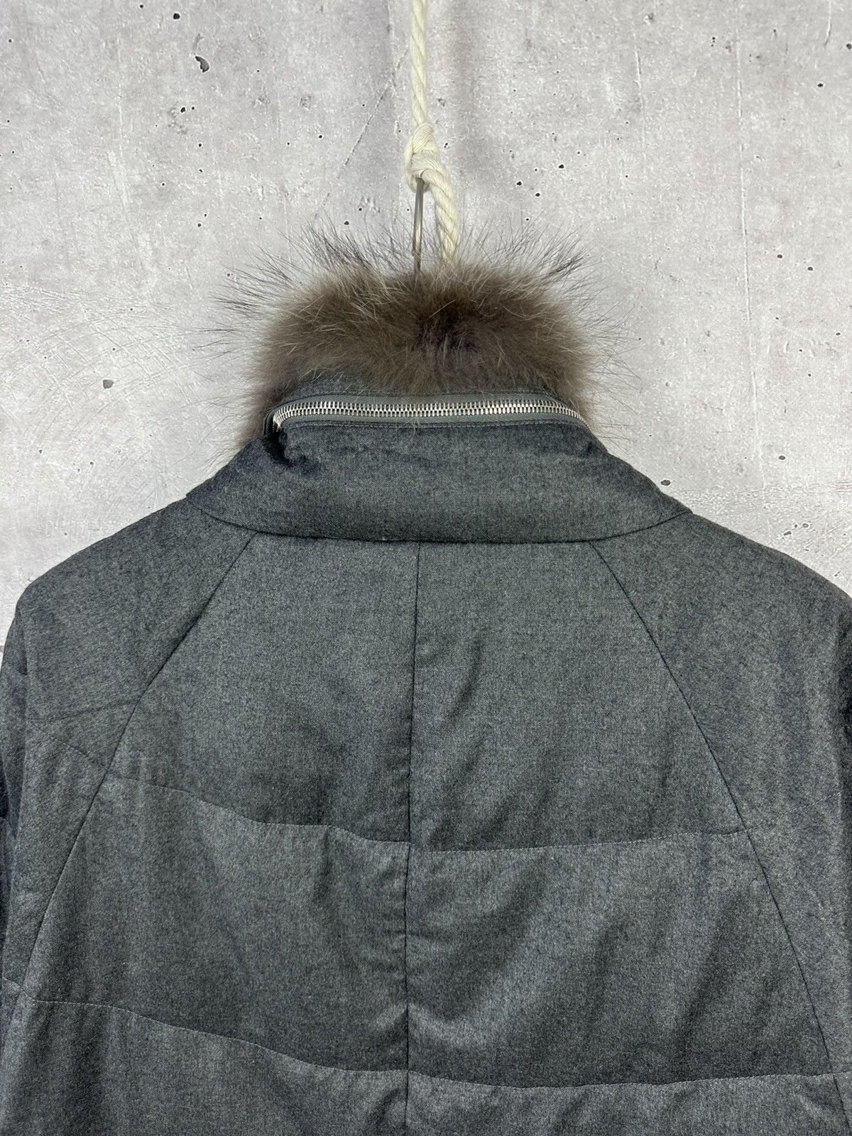 Brunello Cucinelli Brunello Cucinelli Wool Cashmere Blend Puffer Poncho Jacket Size XL / US 12-14 / IT 48-50 - 8 Thumbnail