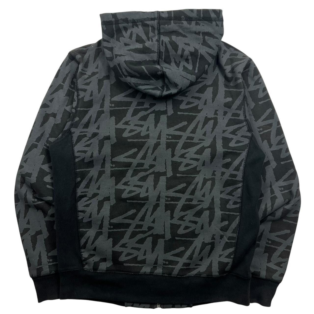 Stussy Vintage 2000s Stussy All Over Print Zip Up Hoodie - Medium Size US M / EU 48-50 / 2 - 2 Thumbnail