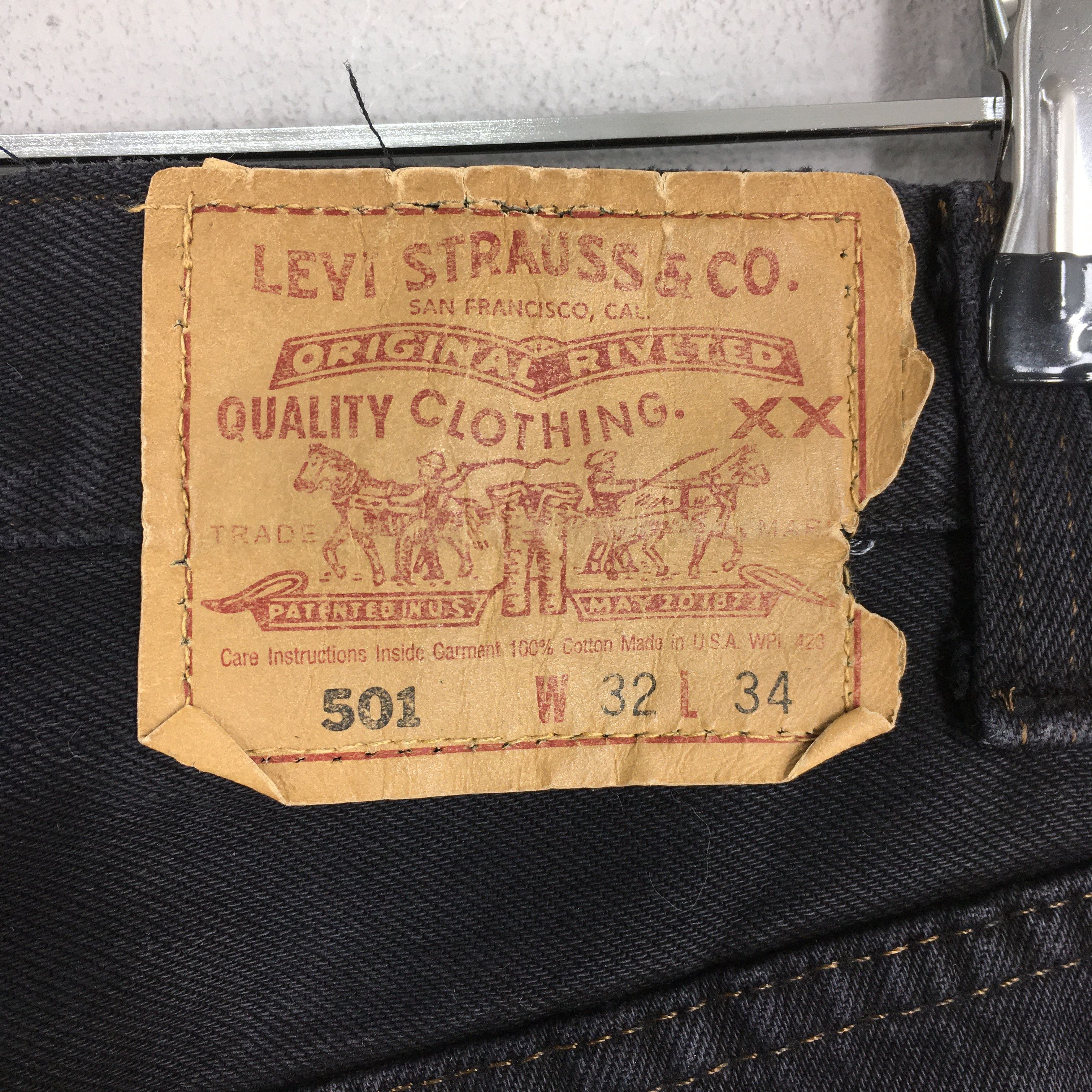 Levi's Size 30x30.5 Vintage 90s Levi's 501 Black Jeans S1167 Size US 30 / EU 46 - 11 Thumbnail