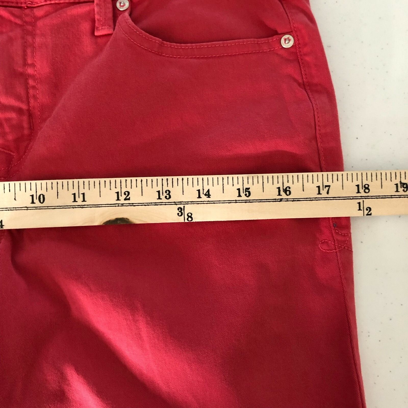 Other Level 99 Womens Jeans Lily Skinny Straight Red Pink Stretch Size 30" / US 8 / IT 44 - 7 Thumbnail