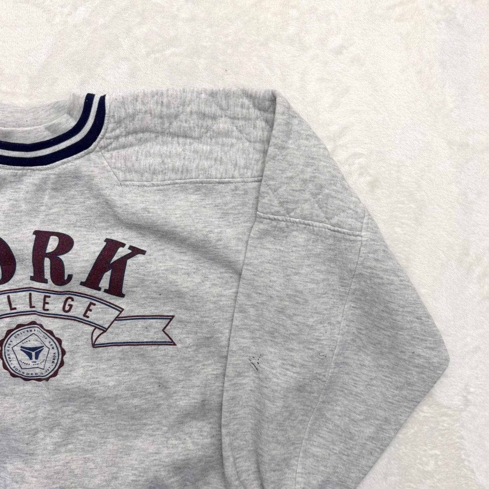 Vintage VINTAGE Gear For Sports York College Sweatshirt Mens Large Gray Crewneck Fleece Size US L / EU 52-54 / 3 - 4 Thumbnail