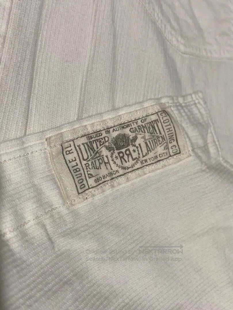 RRL Ralph Lauren RRL Vintage White Corduroy Western Shirt. Size US M / EU 48-50 / 2 - 7 Thumbnail