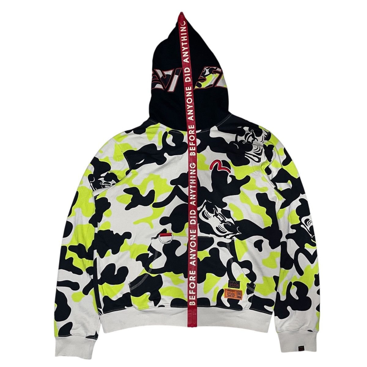 Evisu Evisu Full Zip Camou Hoodie Jacket Size US XXL / EU 58 / 5 - 1 Thumbnail